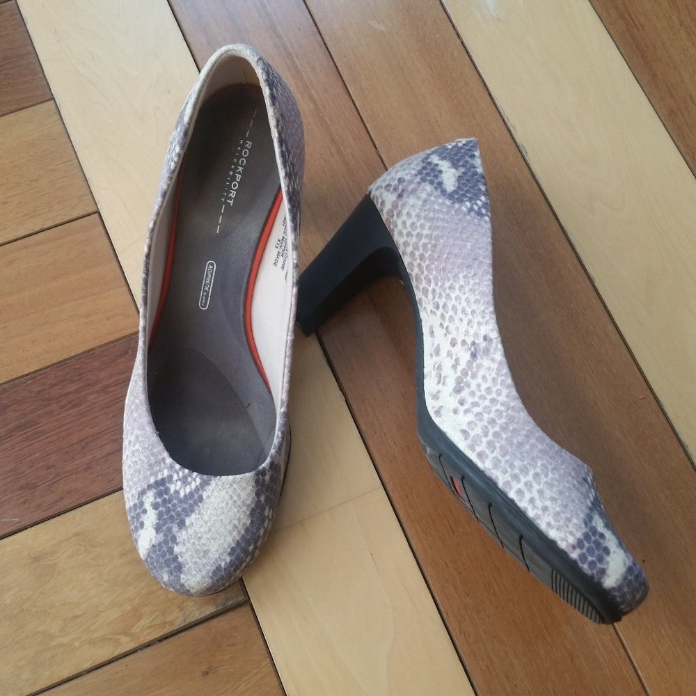 Rockport Walkability Snake Print Pumps
